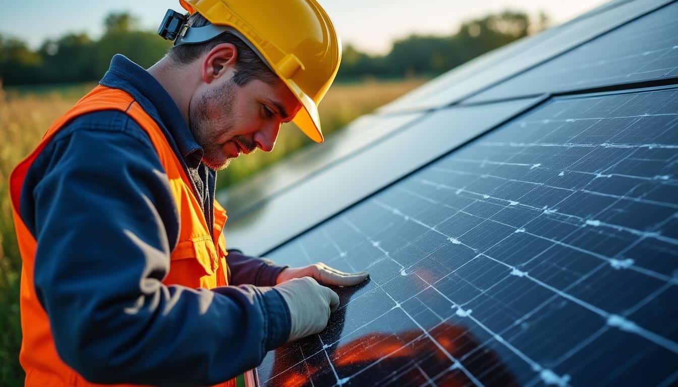 Reconnaître un panneau usagé dans une borne solaire