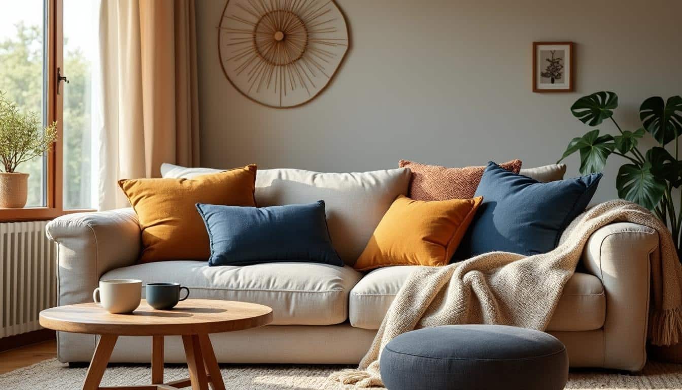 Comment bien assortir les couleurs des coussins dans un salon ?