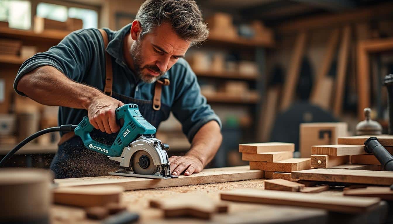 Illustration: Pourquoi choisir une scie à onglet Makita pour vos projets de coupe précises ?