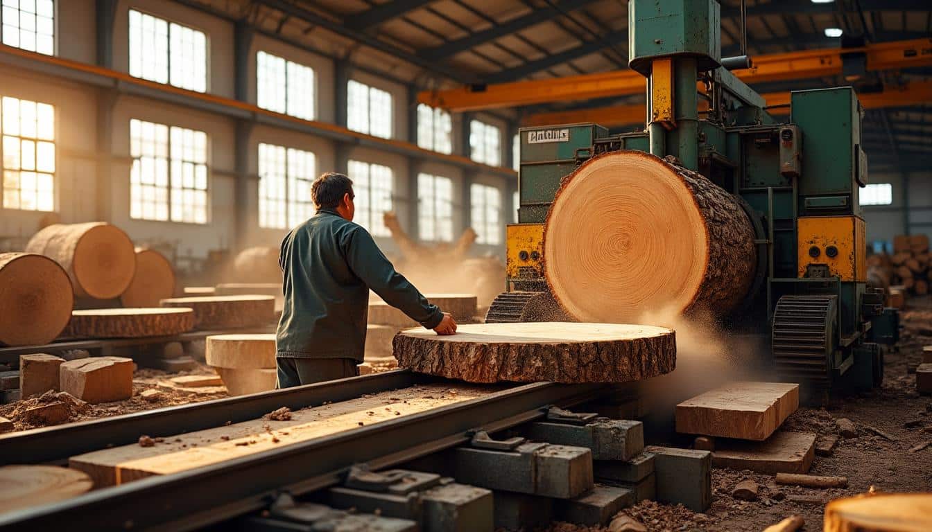 Illustration: Comment fonctionne une scie à grumes et quelles sont ses caractéristiques techniques ?