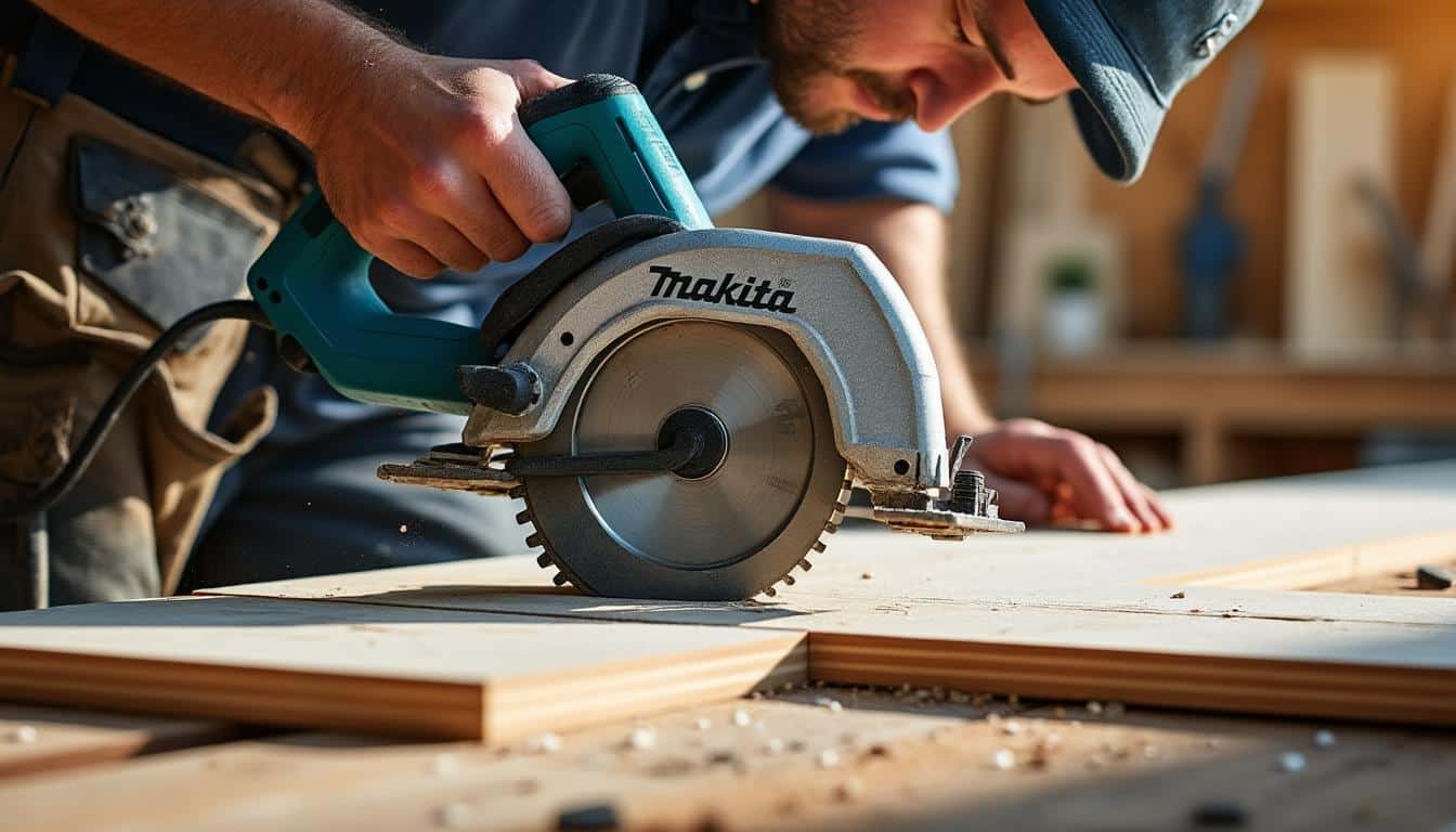 Illustration: Pourquoi choisir une scie circulaire plongeante Makita pour vos découpes précises ?