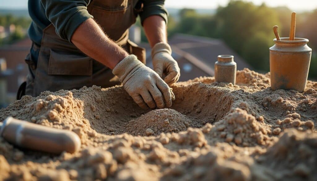 Dosage mortier pour faîtage toiture : guide pour un mélange parfait