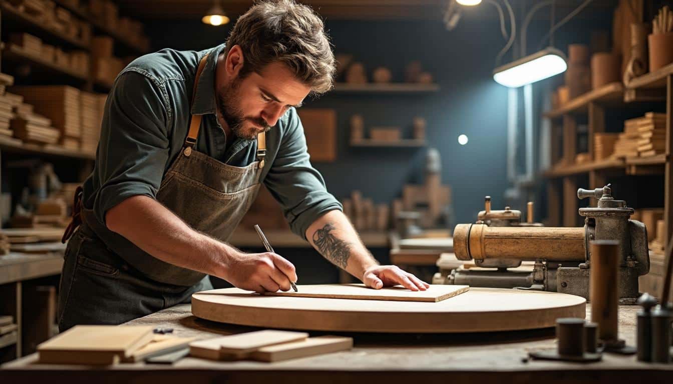 Illustration: Comprendre le fonctionnement d’une scie circulaire pour le travail du bois sur table