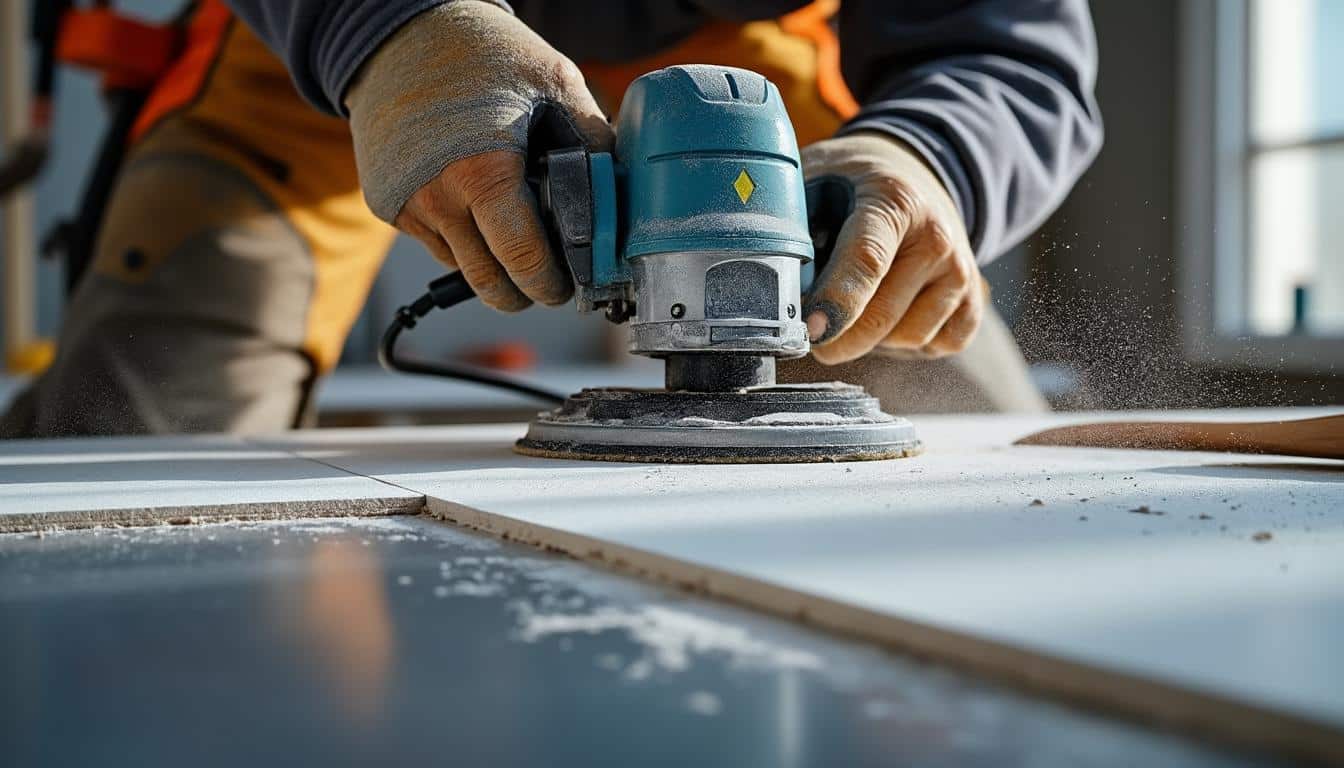 Illustration: Comprendre la scie cloche pour carrelage utilisée avec une meuleuse : composants et modes