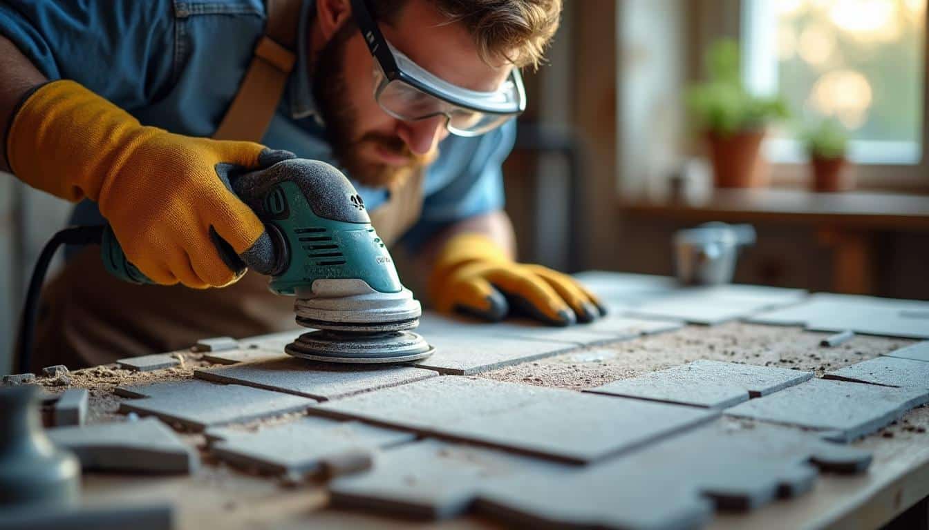 Illustration: Comment utiliser une scie cloche pour carrelage avec une meuleuse efficacement et en toute sécurité